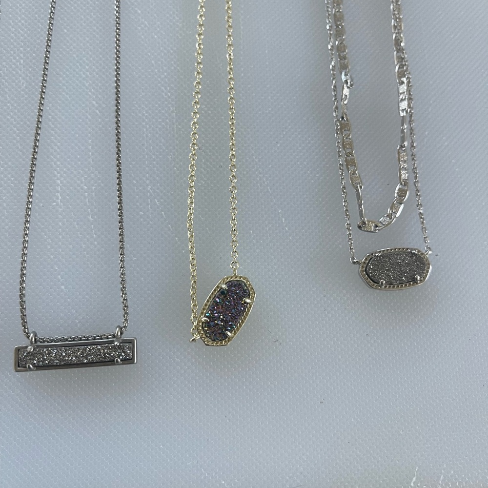 Kendra Scott Silver and Gold Necklace Set